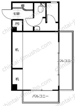 コーポ天城6階の間取図