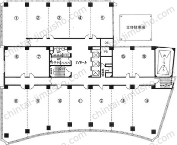 日本企業会館の間取図