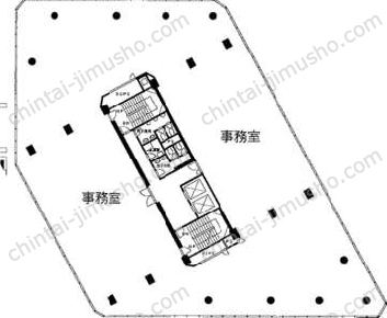 麻布偕成ビル2階の間取図