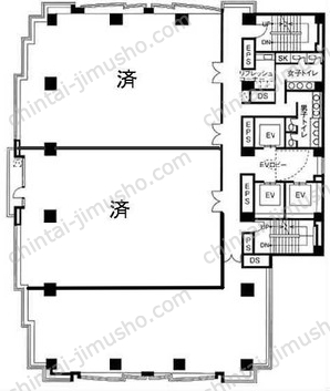 ラウンドクロス川崎8階の間取図