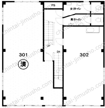 野村ビル3階の間取図