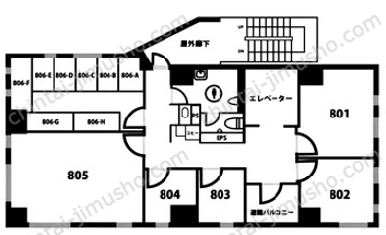 天翔オフィス後楽園の間取図