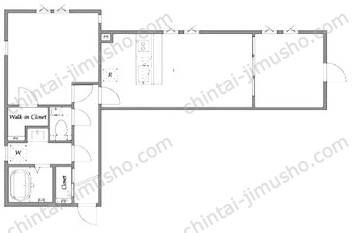 chez Minnie1階の間取図