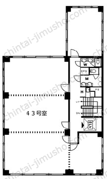 喜助内神田ビル4階の間取図