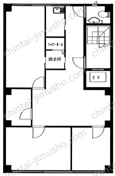 サンフラット飯倉ビル3階の間取図