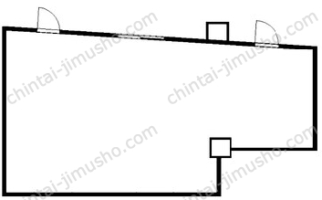 升本マンション1階の間取図