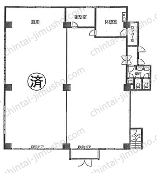 オキナヤビル1階の間取図