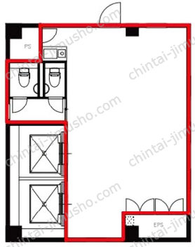 プリミエコート岸町ビル9Fの間取図