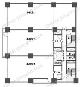 シーオービル4階の間取図
