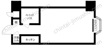 赤坂ベルゴ8階の間取図