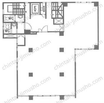 広尾オフィスビル9階の間取図