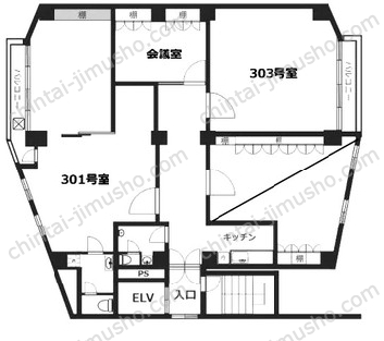 御苑ハイムの間取図