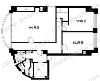 市ヶ谷クロスプレイスの間取図