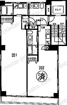 AS ONE 愛宕の間取図