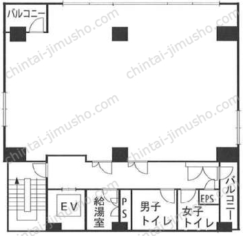第2AKビル6階の間取図