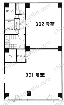 東味ビル3階の間取図