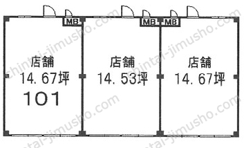 メインプレイス1Fの間取図