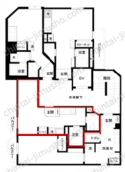 コートヤード南青山2階の間取図