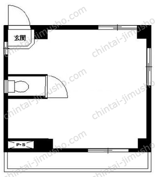荒井マンション2階の間取図