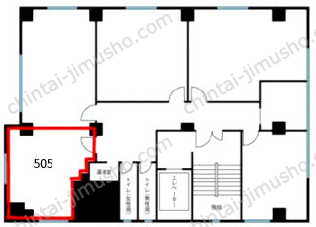天翔オフィス新橋赤レンガ通りANNEX5階の間取図