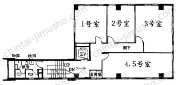 矢板ビル3階の間取図