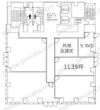 SD22ビル6階の間取図