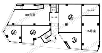 平和ビル1Fの間取図