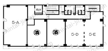 YAGI BLDG．5Fの間取図