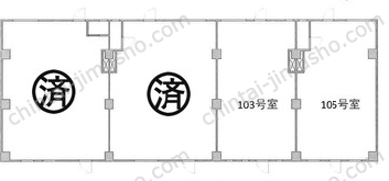 秋山ビル1階の間取図