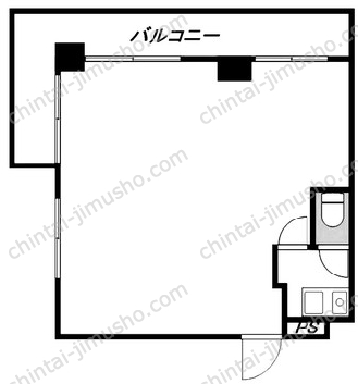 曙マンション5階の間取図