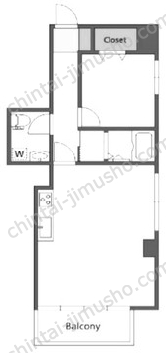 麻布霞町マンション／GOLDWARE PARKｗ10階の間取図