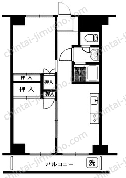 永谷リヴュール新宿8階の間取図