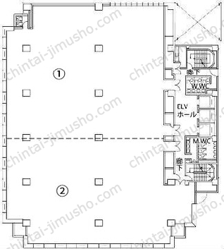新横浜TECHビル A館5階の間取図