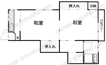 千代倉コーポ2階の間取図