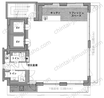 ASOOM新橋14階の間取図