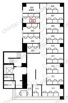 藤井第一ビル2階の間取図