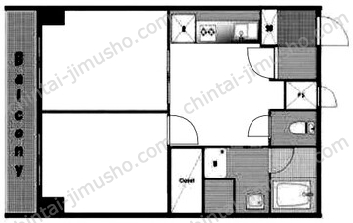 マンション芝公園9階の間取図