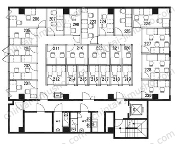 イワモトチョービル/ハローオフィス秋葉原(岩本町)2Fの間取図