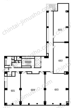 新横浜アーバンスクエア6階の間取図