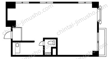 明治通りビル4階の間取図