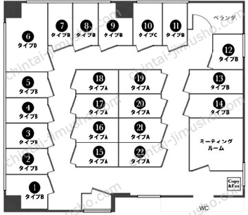 KC東麻布ビル／麻布十番ライズオフィス6階の間取図
