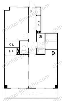 御苑ホームズ4Fの間取図