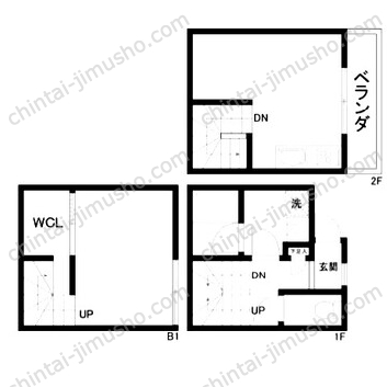 ルナサテラート1階の間取図