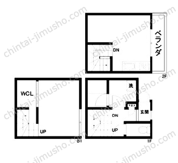 ルナサテラート1階の間取図