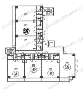 フジタマンション2階の間取図
