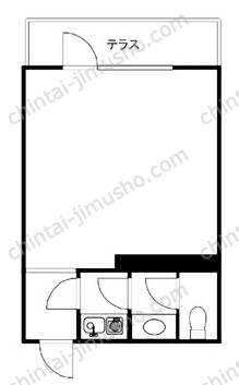SANWA池尻フラッツB1階の間取図