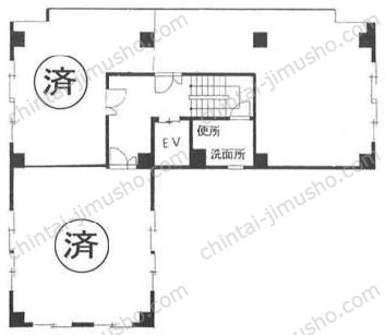 折田ビル3階の間取図