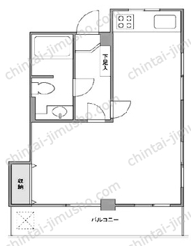 コトー高輪1階の間取図