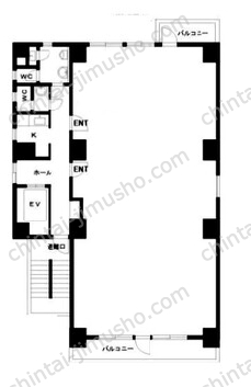 並木ビル6階の間取図