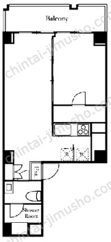 南麻布フラワーマンションビル3階の間取図
